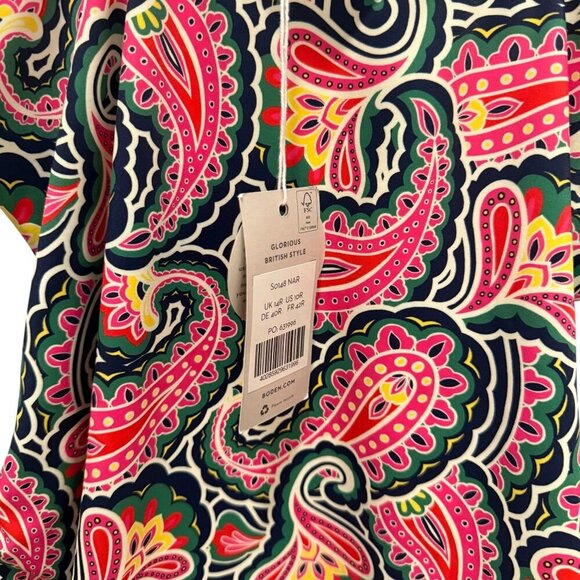 Boden Womens Paisley Print One-Piece Swimsuit Size 10 Navy & Multicolor NWT - Picture 4 of 5